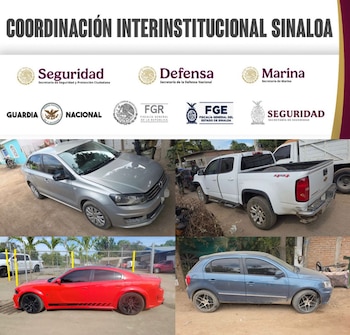 Parte de los vehículos recuperados