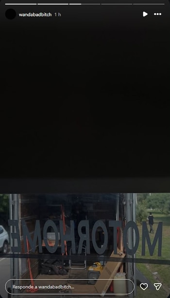 Wanda Nara mostró el motorhome de la grabación de su película en Uruguay (Instagram)
