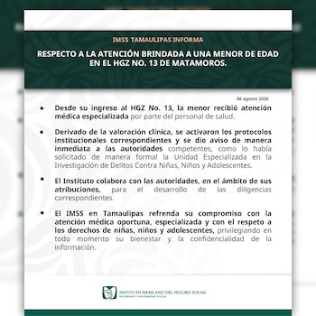 Comunicado Oficial de IMSS.