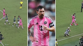 Después del 3-2 sobre Inter Miami, algunos jugadores de La Fiera se acercaron al campeón del mundo para saludarlo y buscar un recuerdo.