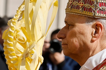 El Papa León XIV, durante la misa del Domingo de Ramos EFE/ANGELO CARCONI