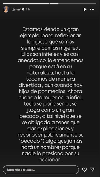 Con un extenso mensaje, Sabrina