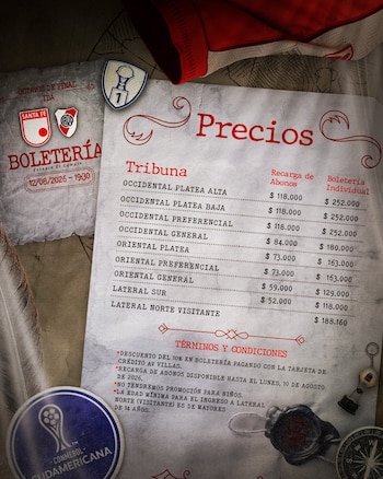 Precio de la boletería para el partido de Santa Fe vs. River Plate - crédito Independiente Santa Fe