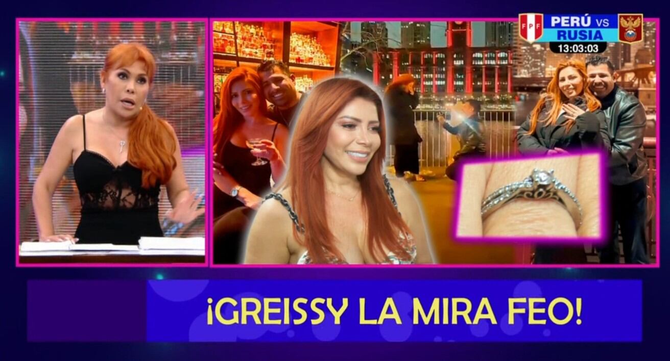 Magaly Medina felicita a Milena Zárate, pero le lanza advertencia: “Cuidado, el amor a distancia se puede enfriar”. Infobae Perú / Captura TV - Magaly TV La Firme