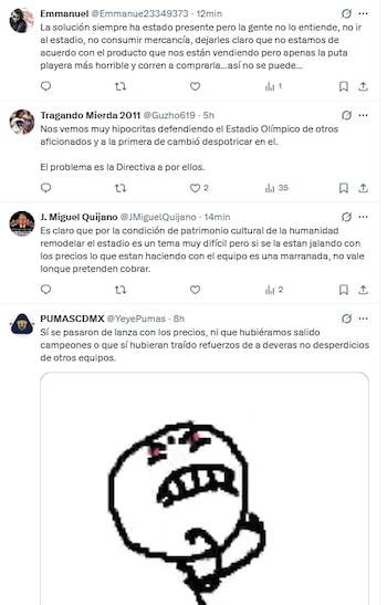 Los comentarios advierten que el alza de precios puede reducir la asistencia y debilitar el ambiente característico de Ciudad Universitaria. (X)
