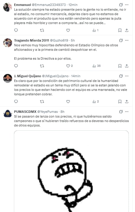 Los comentarios advierten que el alza de precios puede reducir la asistencia y debilitar el ambiente característico de Ciudad Universitaria. (X)