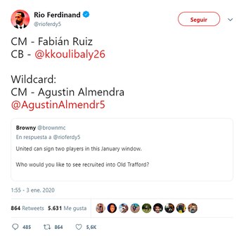 Rio Ferdinand pidió por la