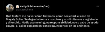 Usuarios piden ayuda para Magaly Solier.
