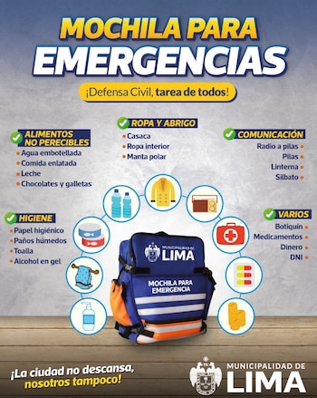 Los ciudadanos deben estar preparados ante cualquier emergencia - Créditos: Municipalidad de Lima.