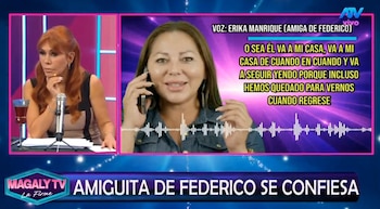 Federico Salazar y Erika Manrique: quién es la amiga que él sigue en redes y su nexo con la farándula. Captura: Magaly TV La Firme.