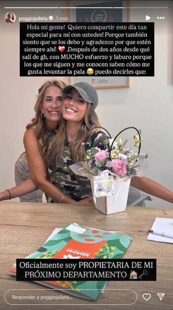 La influencer agradeció el apoyo