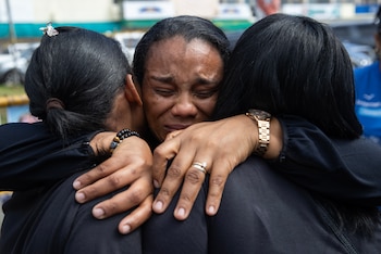 Las víctimas de la tragedia en una discoteca dominicana exigen justicia un año después- EFE/ Orlando Barría
