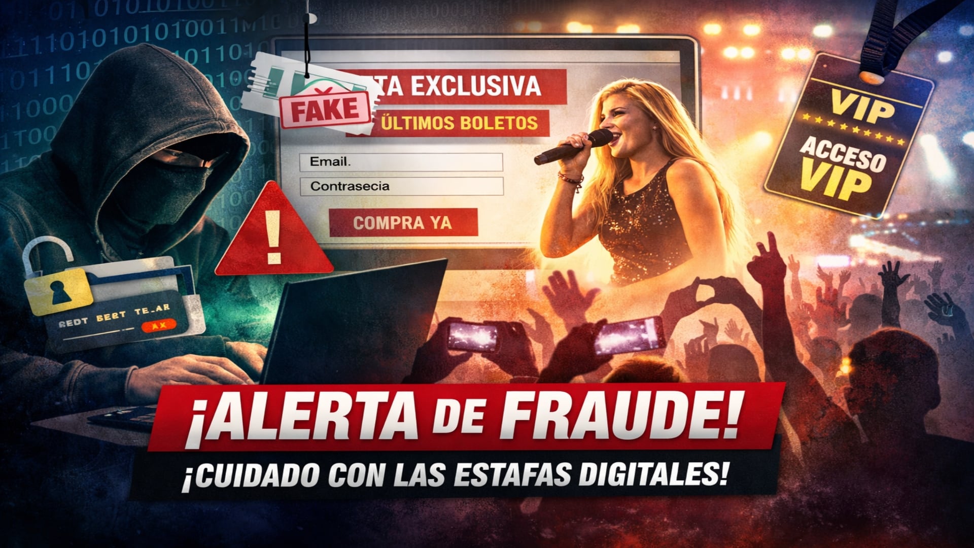 La Policía Cibernética de la CDMX advirtió sobre el aumento de fraudes digitales que utilizan la imagen de artistas y eventos musicales para engañar a usuarios