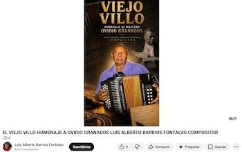 El intérprete inició su participación en 1968, cuando quedó detrás de Alejandro Durán, y repitió la misma posición en 1975 y 1983 antes de retirarse - crédito captura de pantalla Youtube Luis Alberto Barrios Fontalvo