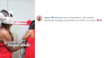 La Jesuu entregó el apartamento a su madre durante un intercambio de amigo secreto por el Día del Amor y la Amistad, momento con el que respondió de manera indirecta a Calderón - crédito @lajesuu/ Instagram