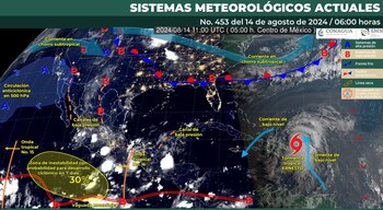 Sistemas meteorológicos que influirán hoy