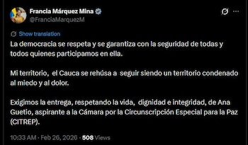 Organizaciones sociales y la vicepresidenta