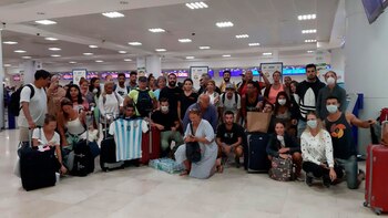 Un grupo de turistas argentinos