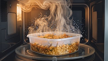 Cuáles son los riesgos de calentar comida en recipientes plásticos dentro del microondas, según toxicólogos