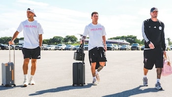 Luis Suárez, Leo Messi y