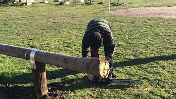 El terreno, limpio de basura