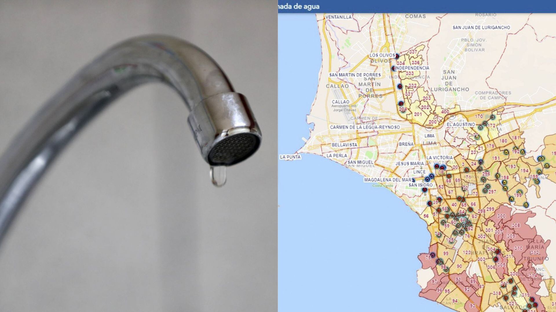 Diversas zonas de Lima serán afectadas por la interrupción del servicio.