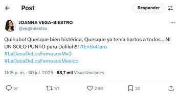 Joanna Vega-Bistro se burló de