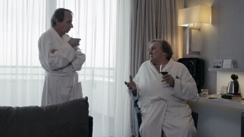 Michel Houellebecq y Gérard Depardieu