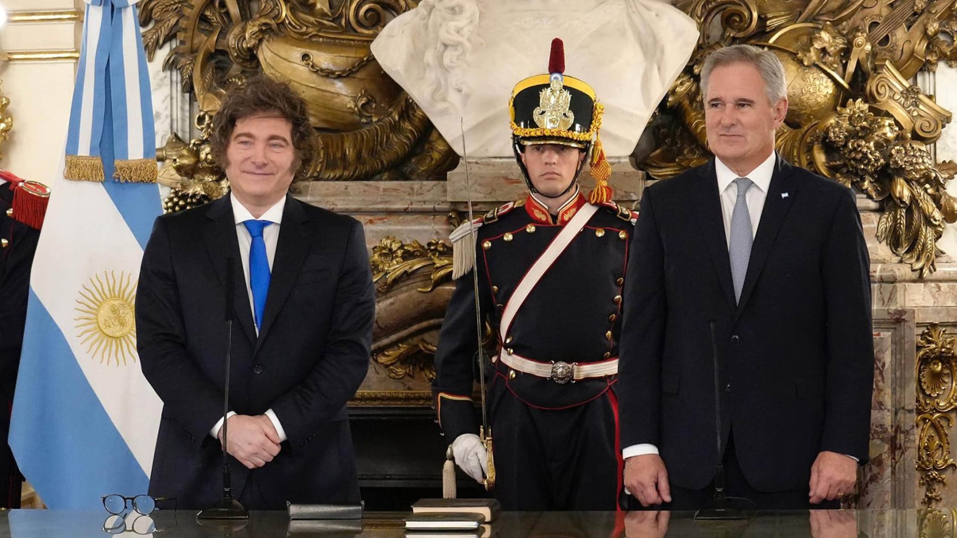 El presidente Javier Milei y el canciller Pablo Quirno