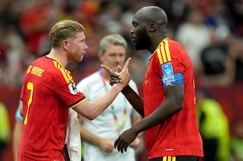Kevin De Bruyne y Romelu Lukaku no han mostrado su mejor nivel en el Mundial 2026 con Bélgica. - créditos: EFE/EPA/BOB FRID