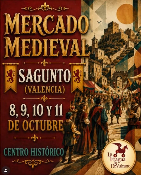 Cartel del Mercado Medieval de Sagunto (Instagram: mercado_medievales_en_la_red)