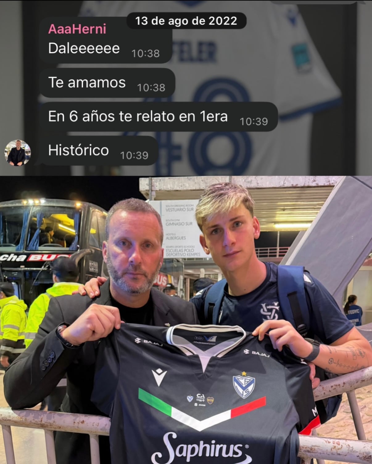 El premonitorio diálogo entre Hernán y Luca Feler (Instagram)