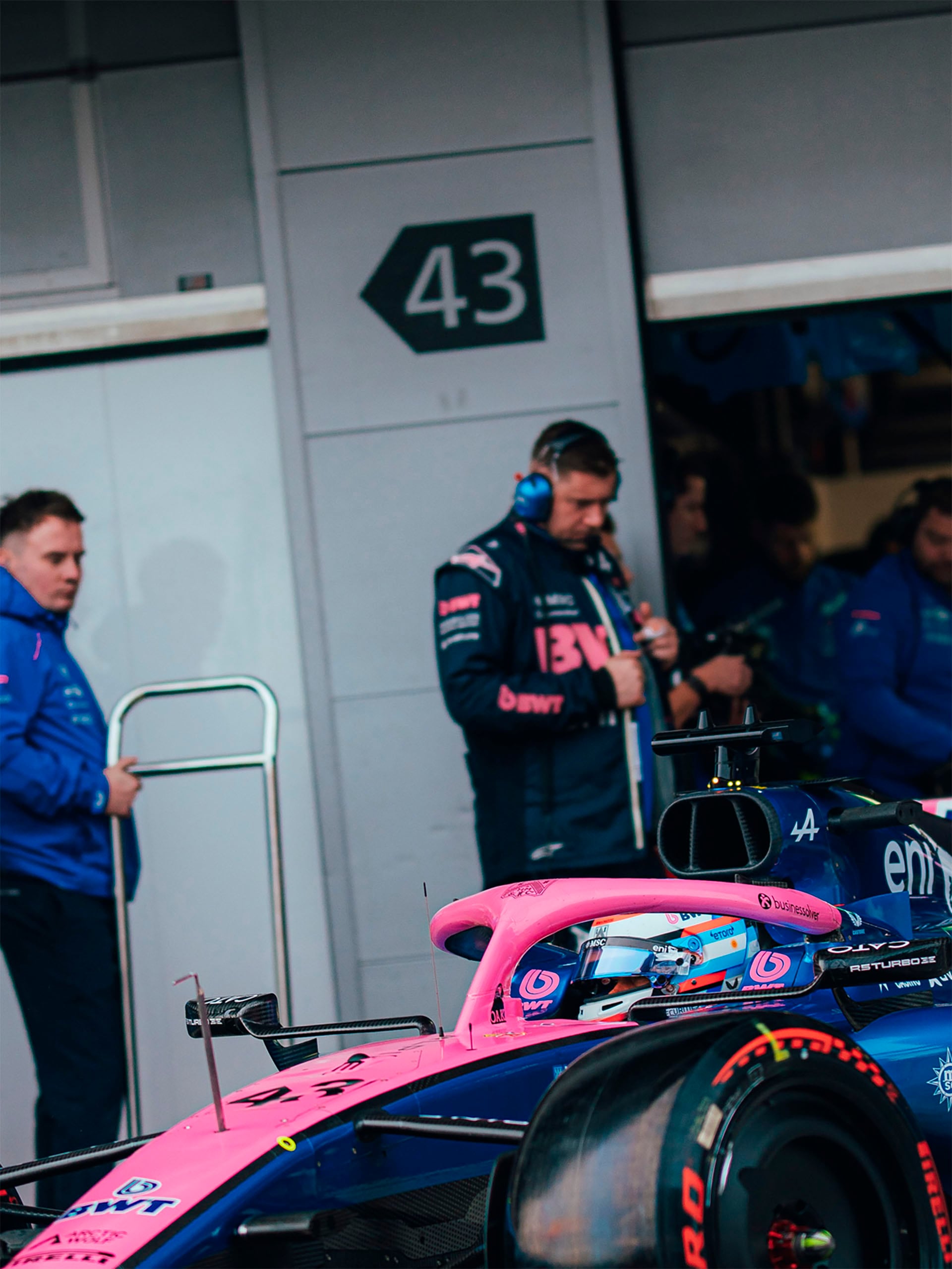 Una de las imágenes que compartió ALpine de la actividad de Colapinto este miércoles (Foto: @AlpineF1Team)