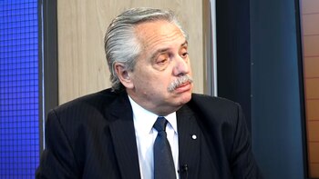 Alberto Fernández habló durante una