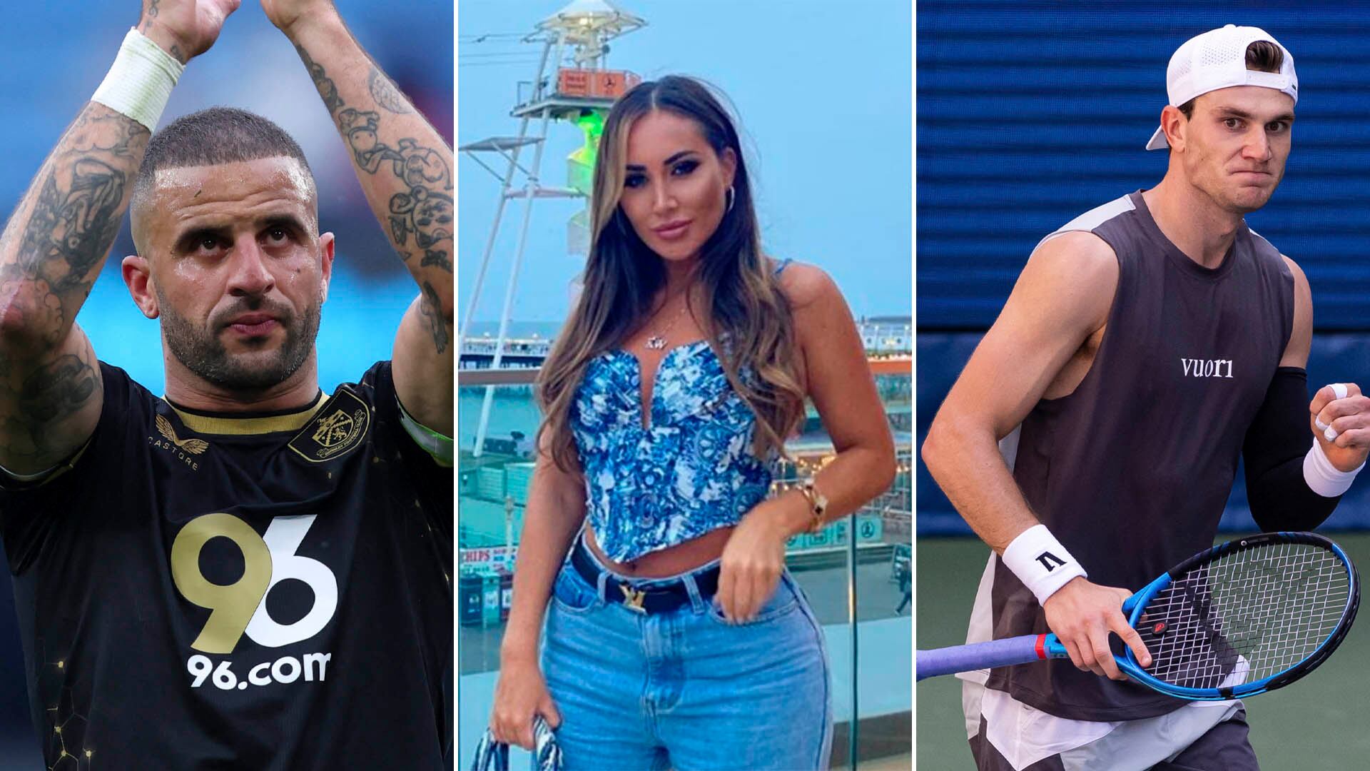 Kyle Walker, Lauryn Goodman y Jack Draper