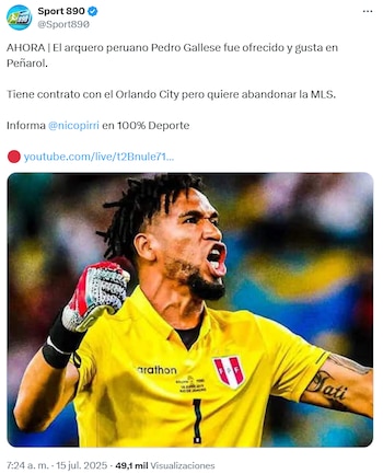 De acuerdo con 'Sport 890',