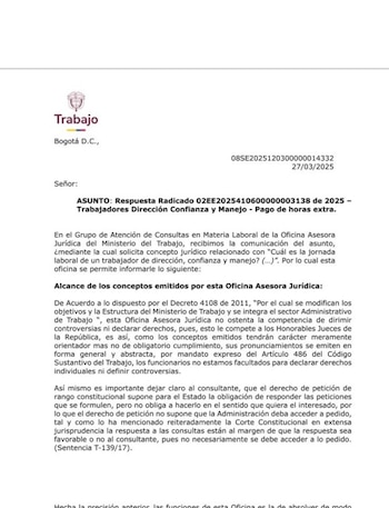 A los trabajadores de dirección,