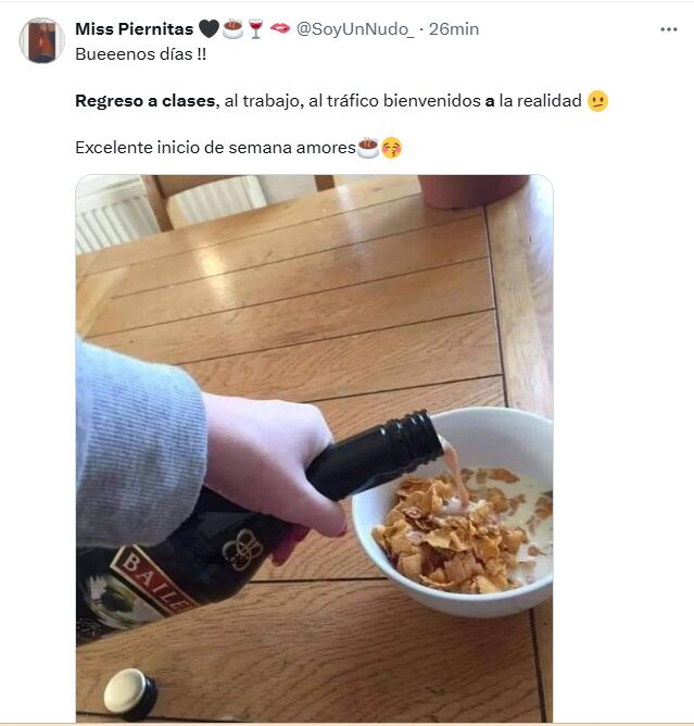 Usuarios de redes sociales recurrieron al humor para lidiar con el regreso a clases. (Foto: Captura de pantalla, X)