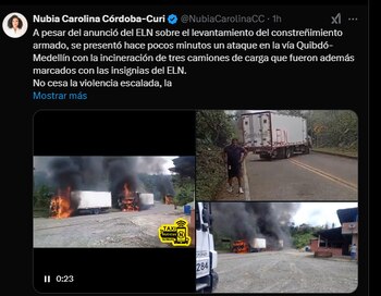 La gobernadora del departamento sostuvo