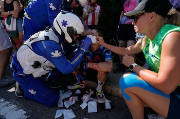 Einer Rubio accidente Tour de France
