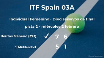 La tenista Jessica Bouzas Maneiro estará en los octavos de final del torneo de Manacor