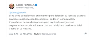 El expresidente le contestó al