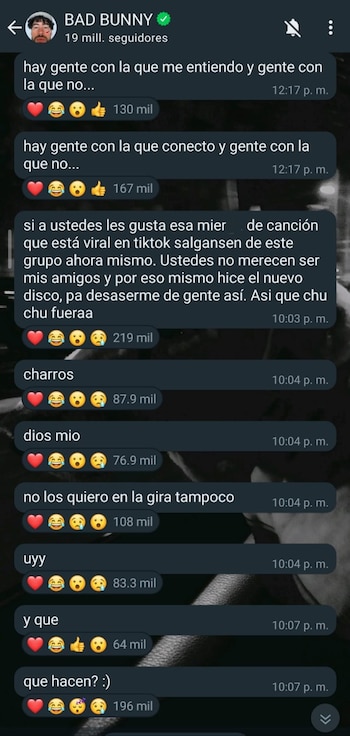 Bad Bunny mostró su disgusto