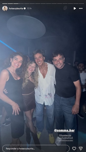 Laurita junto a Gustavo Bermúdez