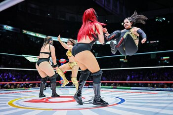 La dupla de retadoras enfrentará a Lluvia y Jarochita por el Campeonato Mundial de Parejas Femenil en la Arena México. (Cortesía: CMLL)