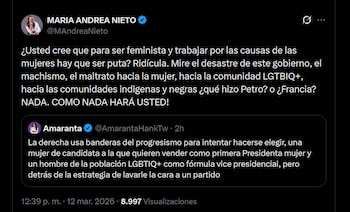 María Andrea Nieto criticó a
