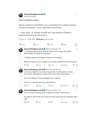 El mensaje de Horacio Rodríguez