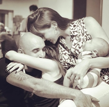 Abel Pintos y su familia