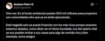 Gustavo Petro - crédito @petrogustavo/X