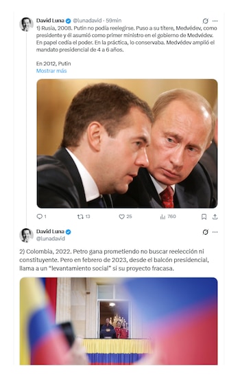 David Luna comparó a Gustavo Petro con Vladimir Putin